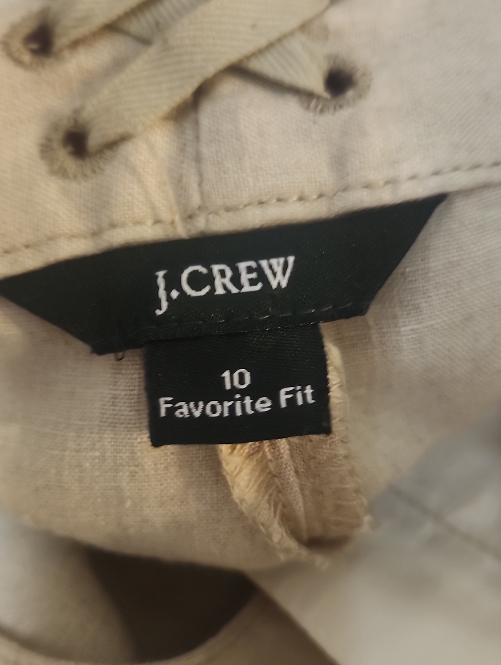 J. Crew Linen Sailor Pants Wide Leg Vintage Style Size 10 - Picture 9 of 10